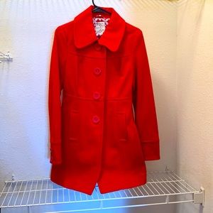 Woman’s red dress coat